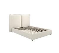 Lemon Pavilion Furniture Sunday Double Bed Frame (Pack of 2) - Linen Blend - L221xW174xH120 cm in Ivory Lemon Pavilion Furniture Ivory Double