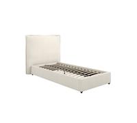 Lemon Pavilion Furniture Sunday Single Bed Frame (Pack of 2) - Linen Blend - L219xW128xH120 cm in Ivory Lemon Pavilion Furniture Ivory Single