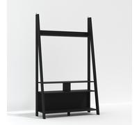 Lemon Pavilion Furniture Tiva Ladder TV Unit - MDF - L38.6 x W105 x H175.4 cm - Black | Size: 1 Pack Lemon Pavilion Furniture Black 1 Pack