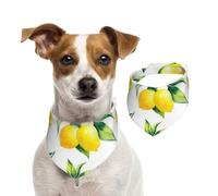 Lemon,Pet Bib Scarf Cats Dog Bandana Dogs Towel Bib Adjustable Pet Scarf,S
