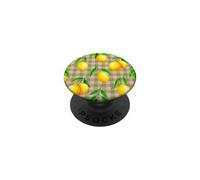 Lemon Pink Oliver Green Gingham Aesthetic Cottagecore Preppy PopSockets Adhesive PopGrip