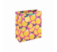 Lemon Print Gift Bag Medium 21.5 (W) x 25.3 (L) x 10.2cm (D)