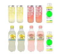 Lemon Republic Variety Taster Pack 10 Bottles | Sparkling Water & Lemonade Multipack | 5 Premium Flavours Fizzy Drinks Collection | Lime Lemon Guava Juice | Low Sugar Flavoured Water Gift Set, HALAL
