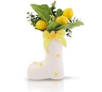 Lemon Resin Boot Decor Lemonade Tiered Tray Arrangement Farm Fresh Lemons Summertime Yellow Farmhouse Display