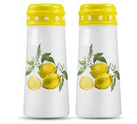Lemon Salt And Pepper Shakers - Farmhouse Cute Salt Pepper Shaker Set For Kitchen Table, Lime Kitchen Decor Accessories - Large Seasoning Shakers Bottle Set, Unique Citrus Limon Collectable Gifts