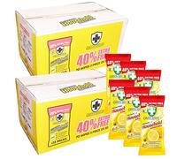 Lemon Scent Green Shield Wipes Antibacterial Antiviral Multipurpose Cleaning Disinfectant Wipes 70 Per Pack For | Household | Schools | College | Commercial Business | Travel | (2 Boxes - 24 Packs)