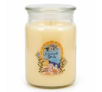 Lemon Scented Jar Candle with Lid - Summer Spring Home Fragrance Candle - Large Citrus Candle - 95 Hour Burn Time - Decorative Glass Candle Gift