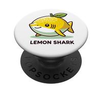 Lemon Shark Funny Animal Made Of Fruit PopSockets Adhesive PopGrip