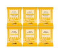 Lemon Sherbets, Lemon Flavour Sweets with Sherbet Centre, No Artificial Flavours or Colours, Suitable for Vegetarians, 200g,Pack Of 6