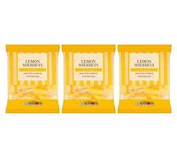 Lemon Sherbets, Lemon Flavour Sweets with Sherbet Centre, No Artificial Flavours or Colours, Suitable for Vegetarians, 200g,Pack Of 3