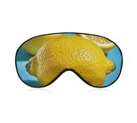 Lemon Sleep Mask Light Block-Out Eye Mask for Side Sleeper Pressure-Free Soft Night Blindfold with Adjustable Strap Breathable Sleep Eye Cover for Travel