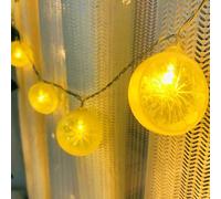 Lemon Slice LED String Lights - 20pcs Battery-Powered Fairy Lights for Home, Party, Wedding, Festive Decorations, 9.84ft (Yellow Lemon)