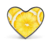 Lemon Slice Pattern Fashion Brooch Pin - Colorful Butterflies 1 Inch Cute Enamel Heart Badges, Metal Lapel Pins for Men & Women, Decorative Metal Pinback for Hats, Shirts, Bags, Jackets & Accessories