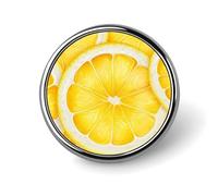 Lemon Slice Pattern Round Badge Cute Brooch Hats Jackets Decor Personalized Lapel Pin Clothing Jewelry Accessories for Wedding Party Gift
