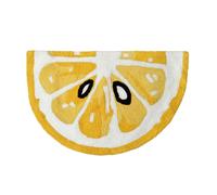Mooky Mats Lemon Slice Semi Circle Bath Mat, Yellow