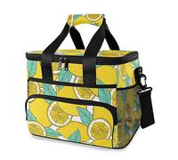 Lemon Slices Leaves Cooler Bag Thermal Insulated Picnic Bag Large Leakproof Cool Bag Lunch Box for Adult Men Women