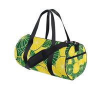 Lemon Slices Yellow Green Large Capacity Overnight Travel Duffel Bag Trip Large Gym Bag