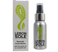 Lemon Sole Natural Shoe Freshener & Deodoriser with 6 Powerful Essential Oils for Long-Term Odour Control, Great for Sports, Fresh Lemon Scent. Lemon Fresh shoes every day.