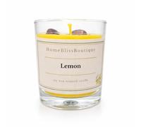 Lemon Soy Wax Candle 200g, Fresh Citrus Scent, Cotton Wick, Glass Tumbler