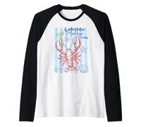 Lemon Squeeze and Lobster Please Coastal Summer Humor Raglan Baseball Tee