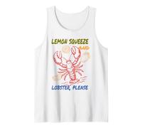 Lemon Squeeze and Lobster Please Coastal Summer Humor Tank Top