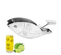 Lemon Squeezer - 12x4.5x2.5cm 304 Stainless Steel | Fish Shaped Hand Juicer, Manual Citrus Press Tool | Portable Fruit Juice Extractor Kitchen Gadget For Juice Drinks Home Cooking