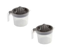 Lemon Squeezer Hand Press Juicer Premium Multifunctional BPA Free Citrus Juicer Classic Design Straining Filter with Jar 500ml (Grey-X2)