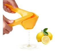Lemon Squeezer Hand Press Lime Juicer Max Extraction Manual Citrus Juicer Heavy Duty for Favorite Fruit Watermelon Orange Grape Pitaya Pomegranate Easy to Use and Clean (Yellow)