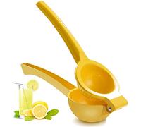 Lemon Squeezer, Heavy Duty Manual Citrus Juicer for Lemon & Lime - Professional Hand Press for Bars, Restaurants & Home Kitchens - Rust-Proof & Easy Clean (Yellow)
