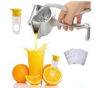 Lemon Squeezer Manual Juicer, Metal Lemon Orange Lime Citrus Press Juicer Hand Juicer, Safe Quick and Effective Heavy Duty Hand Juicer for Pressing Lemons, Oranges, Pomegranates