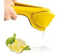 Lemon Squeezer, Manual Max Juice Extraction Lemon Juicer, Easy-to-Use Flat Lemon Lime Squeezer with Leverage for Effortless Juicing, Built-in Strainer, Easy to Clean