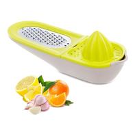 Lemon Squeezer Pouring Hand Citrus Juicer Zests Grates,Multi-purpose 3-in-1 Manual Juicer for Oranges,Lemons,Citruses Grates Garlic, Spices, Cheese,2 Grating Surfaces（Green）