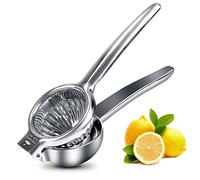 Lemon Squeezer Stainless Steel Citrus Juicer Hand Press Lime & Lemon Juicer Manual Stainless Steel for Fruit Vegetables Juice (Black, Medium)