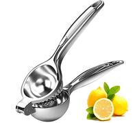 Lemon Squeezer Stainless Steel Manual Hand Squeezer/Lime Juicer Hand Citrus Press Juicer Metal - 2.7" Extra Large Premium Quality Heavy Duty Solid Metal Bowl Silver