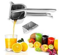Lemon Squeezer Stainless Steel, Manual Juicer Citrus Lime Orange Fruit Squeezer Heavy Duty Ergonomic Handle Labor-saving Large Capacity Juice Press Hand Handheld Juicer