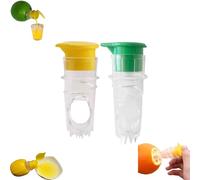 lemon squeezers,2Pcs Screw-Top Lemon Squeezer,lemon juicer,lime squeezer,lemon juicer squeezer,hand juicer,juice squeezer,orange squeezer,Juice squeezer (Yellow/Green)