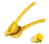 Lemon Squeezers, Manual Citrus Lemon Squeezer Press 2-In-1 Handheld Lemon Juicer Squeezer Tool, Multi-Functional Fruit Juicer, Suitable for Lemons Lime and Orange Juicing Tools (Yellow)