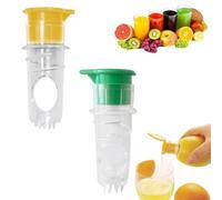 Lemon Squeezers Small Manual Juicers Lime Squeezer with Screw-Top Citrus Juicer Portable Lemon Squeezer Press With Built-In Filter for Kitchen Extracting Oranges Drinks (2pcs)