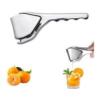 Lemon Squeezers Stainless Steel Lime Squeezer Heavy-Duty Lime Juicer Squeezer Lemon Squeezer Press for Limes Lemons Oranges and Other Citrus Fruits（Silver）