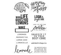 Lemon Stamps for Card Making DIY Scrapbooking Look on the Bright Side,When Life Gives You Lemons Words Phrase Transparent Silicone Seal Stamping Stamps for Paper Crafting Arts Crafts Album Decor