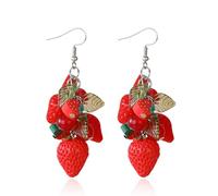Lemon Strawberry Grape Earrings for Women 3D Lemon Earrings Fruit Earring Dangle Halloween Lemons Costume Outfits Lemons Accessories Jewelry Gifts, Metal, No Gemstone