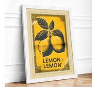 Lemon Study Vintage Framed Wall Art Print A3 (42×29.7cm) White, Wall Decor for Living Room, Bedroom, Office & Home, Ready to Hang, Art Gift