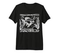 Lemon Tetra Line Art Aquarist Premium T-Shirt