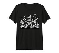 Lemon Tetra Line Art Aquarist Premium T-Shirt