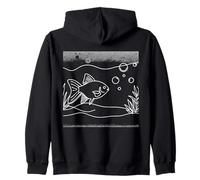 Lemon Tetra Line Art Aquarist Zip Hoodie