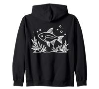 Lemon Tetra Line Art Aquarist Zip Hoodie
