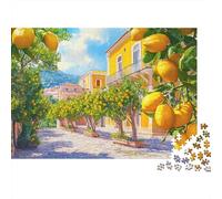 Lemon Trees 1000 Piece Jigsaw Puzzle for Adults Gifts for Adults Sorrento Multi Colour Impossible Puzzle Challenge Jigsaw Puzzle Educational Games 1000pcs (75x50cm)