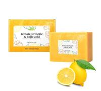 Lemon Turmeric Kojic Acid Soap, Turmeric Kojic Soap,Turmeric Brightening Soap,Natural Tumeric Soap, Deep Cleansing, Refreshing, Moisturizing (1 Pcs)