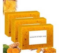 Lemon Turmeric Organic Soap Bar | Face & Body Cleanser with Turmeric Extract, Gentle Moisturising Care for Sensitive Skin, Vegan & Hypoallergenic Formula (3)