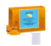 Lemon Turmeric Soap- Kojic Acid Soap -Brightening, Blemish Control for Acne - Hyperpigmentation Treatment, Dark Spot Solution for Prone Skin-Safe for Face & Body,Radiant, Smooth Skin Naturally